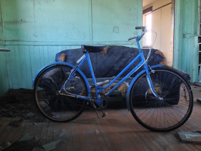 The tempting blue bicycle